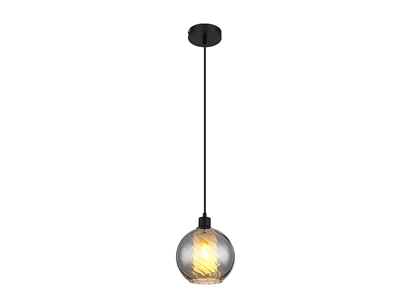 Suspension metal noir matt, 1 x E27 LED
