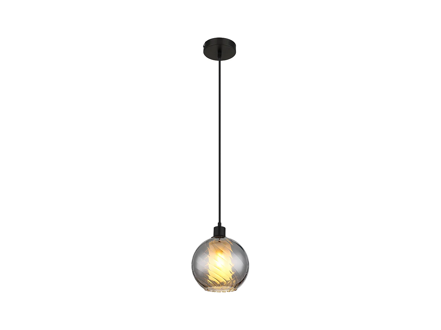 Suspension metal noir matt, 1 x E27 LED