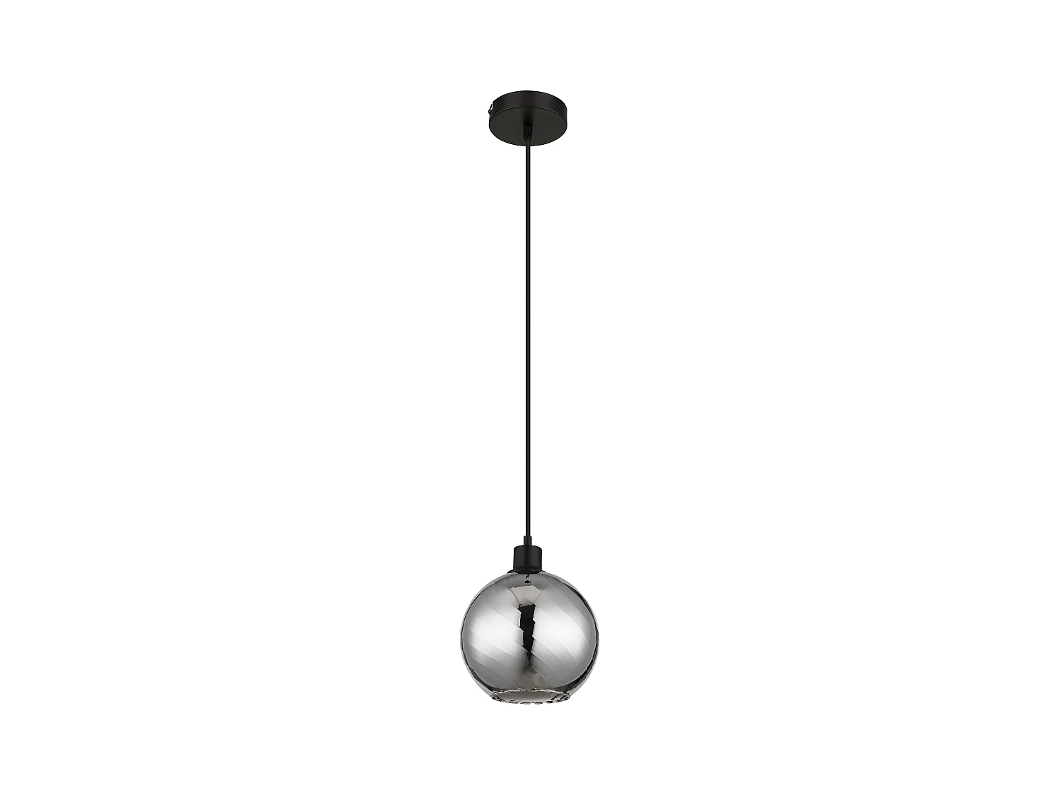 Hanglamp metaal zwart dof, 1x E27