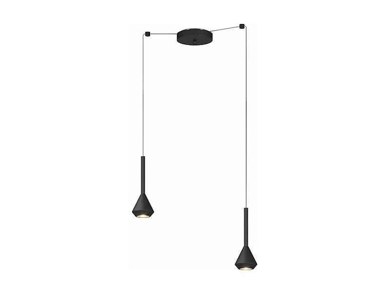 Aygo Sospensione 2 Luci Spostabile Nero Con Cavo Cm.250