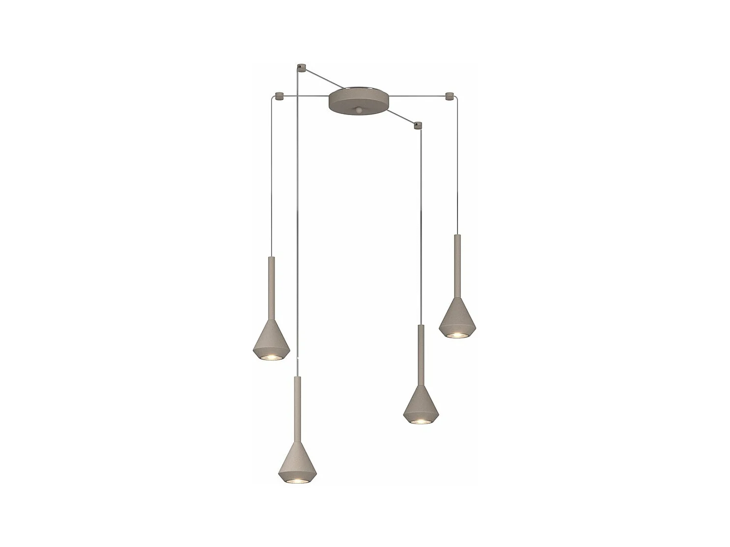 Aygo Sospensione 4 Luci Spostabile Sabbia Con Cavo Cm.250