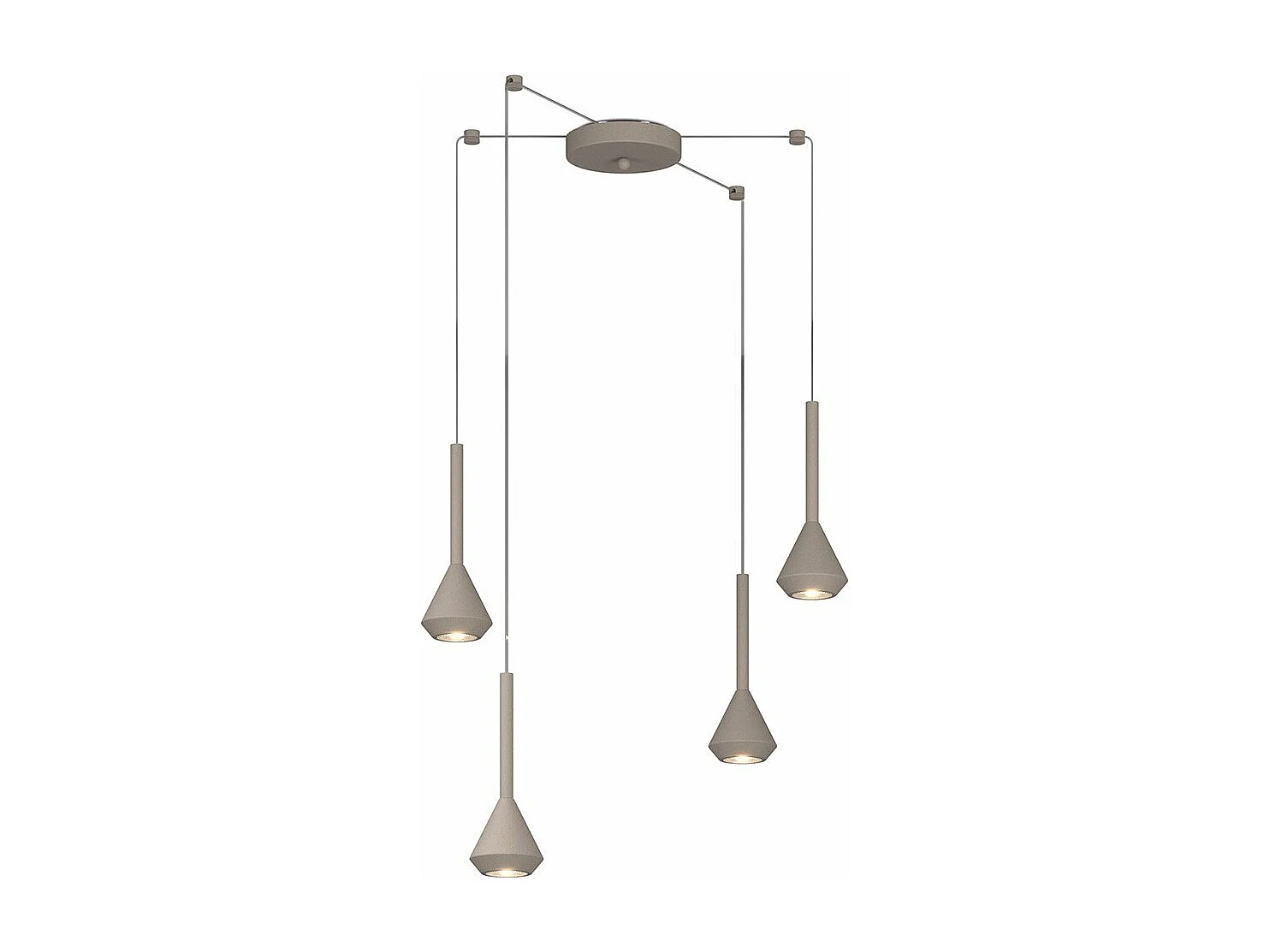 Aygo Sospensione 4 Luci Spostabile Sabbia Con Cavo Cm.250