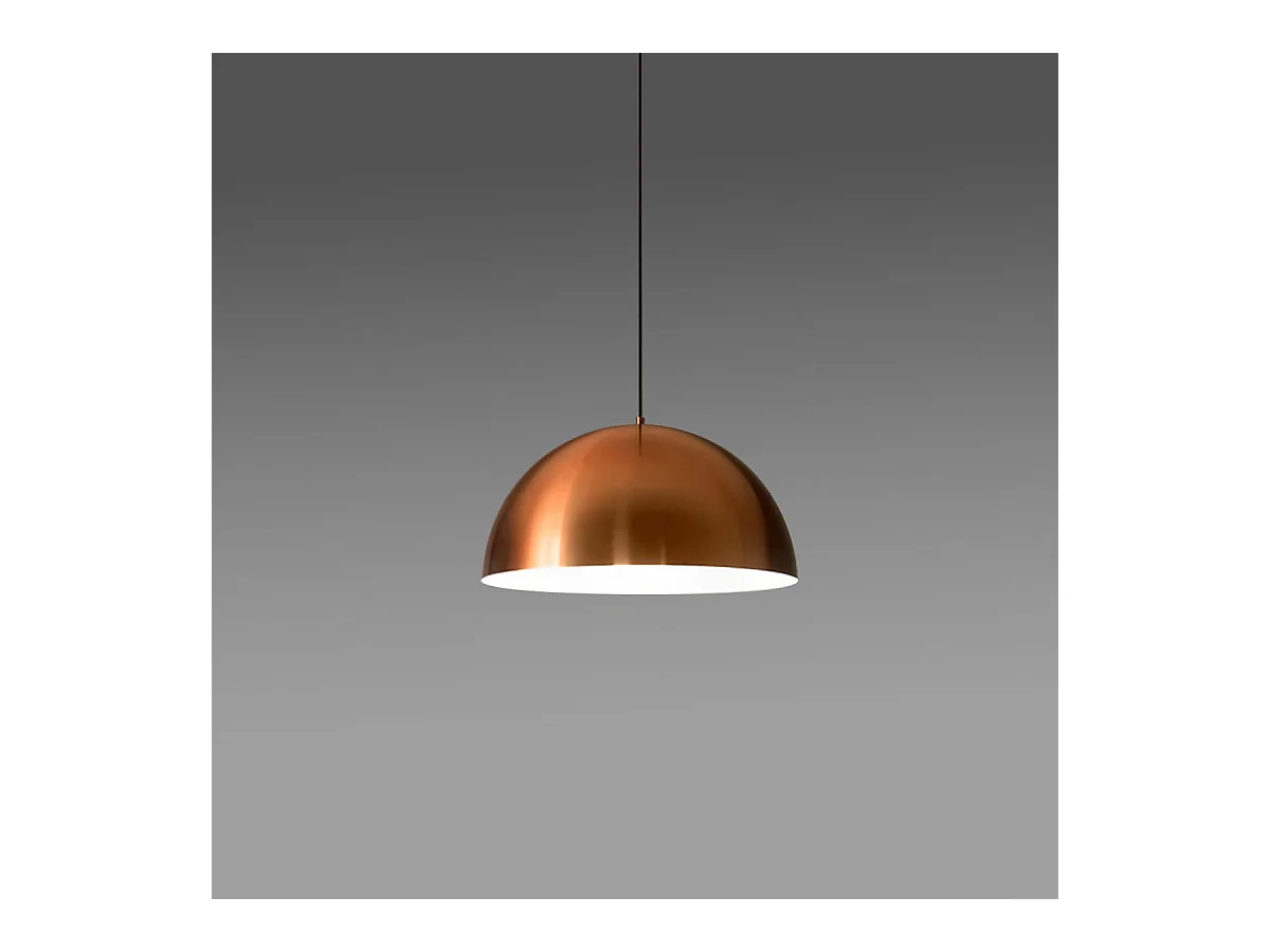 Bonella - Suspension en cuivre 1XE27 max 1X60W IP20 - Plafonnier au en aluminium - Douille E27