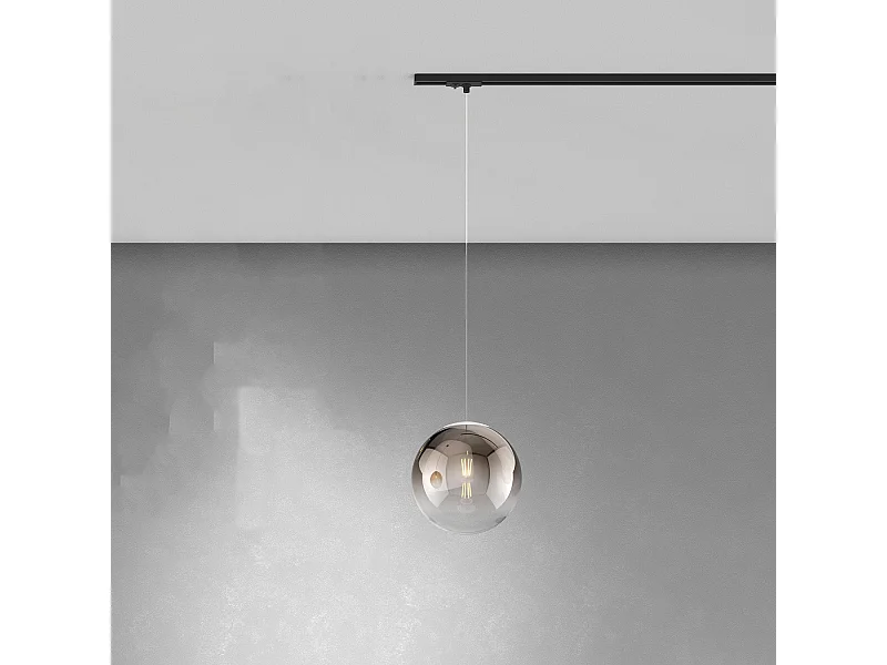 Big Eclipse Sosp. E27 Con Cavo Cm 250 D.25Cm Bronzo E Prendi Corrente Nero Per Binario Mono