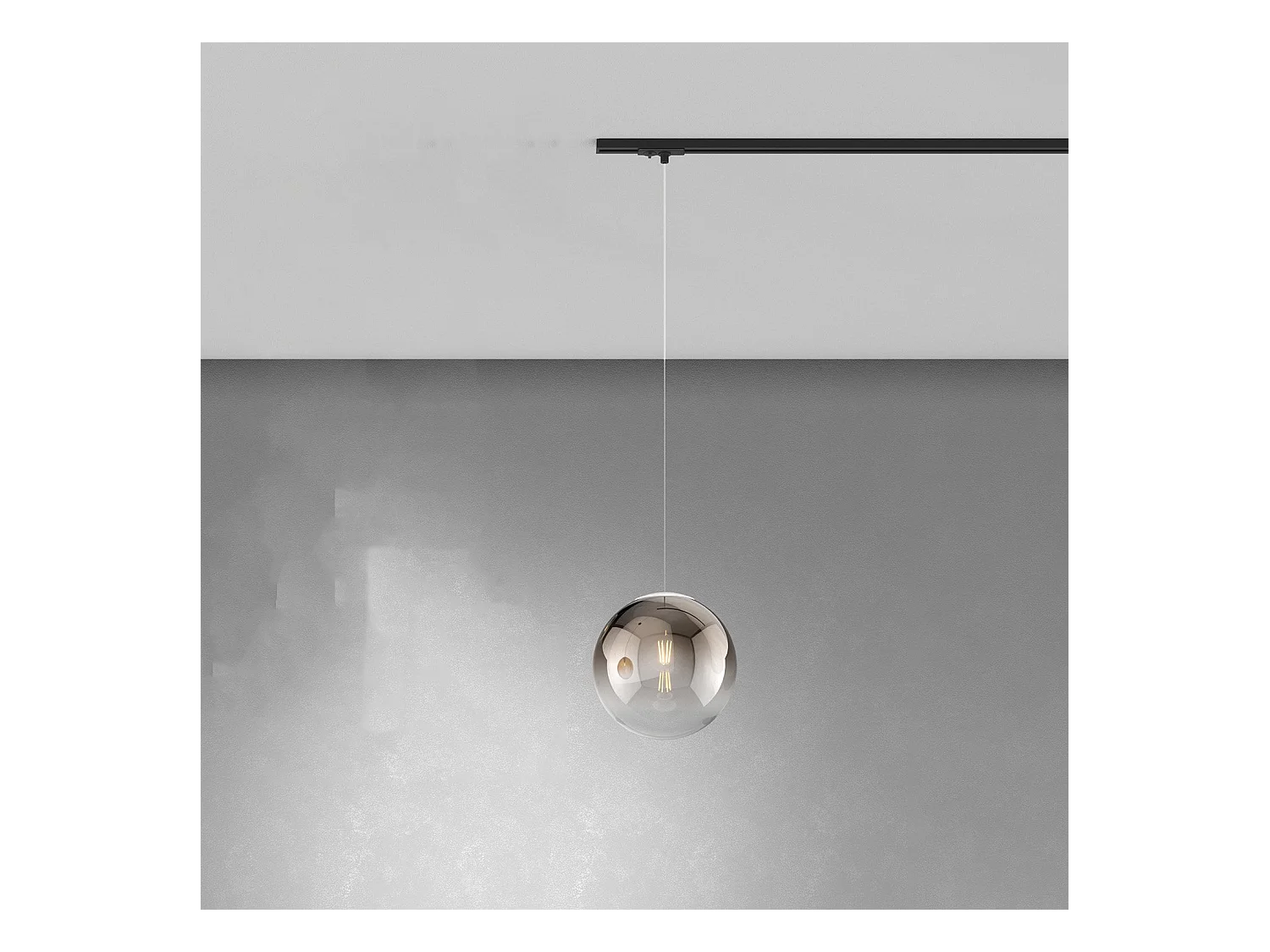 Big Eclipse Sosp. E27 Con Cavo Cm 250 D.25Cm Bronzo E Prendi Corrente Nero Per Binario Mono