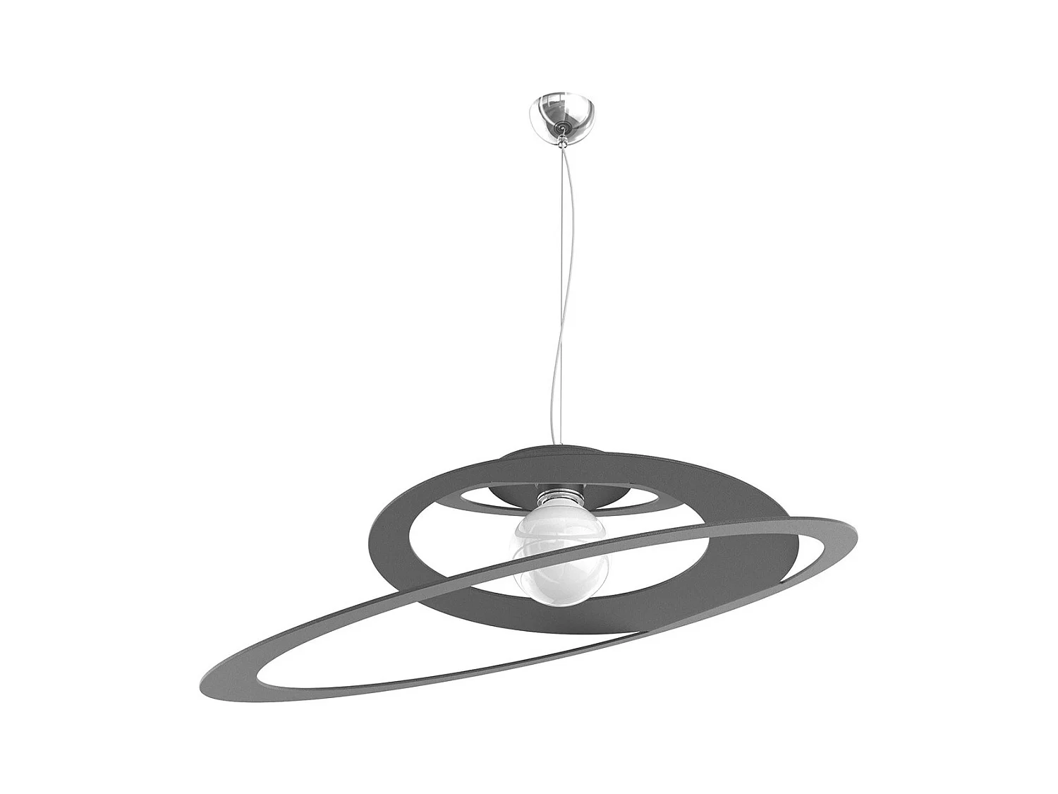 Bungee Sospensione D.70 Cm. 1 Luce Grigio Antracite