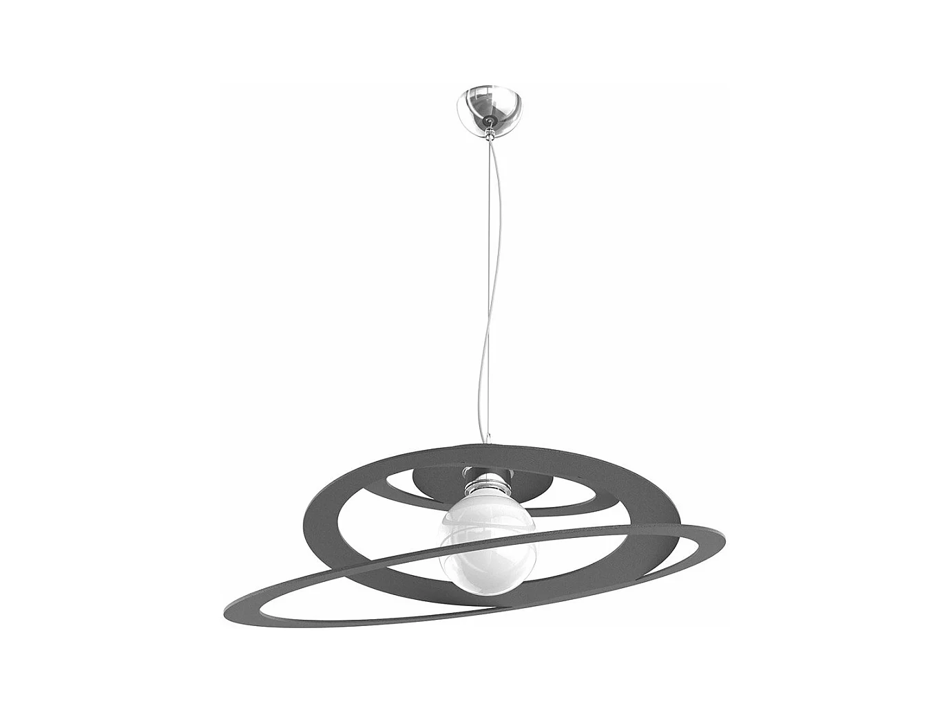 Bungee Sospensione D.50 Cm. 1 Luce Grigio Antracite