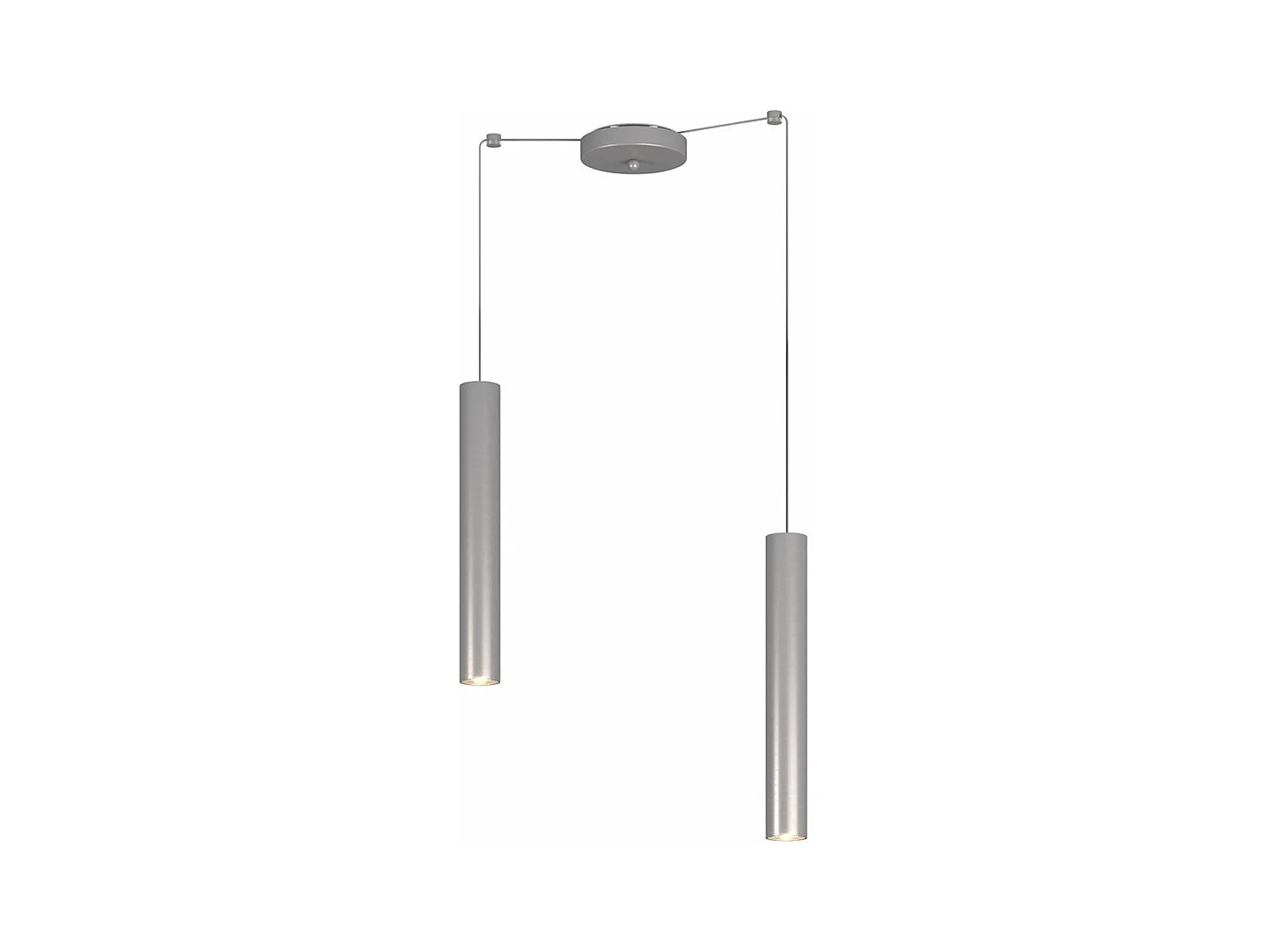 Xena Sospensione 2 Luci Spostabile Alluminio Con Cavo Cm.250