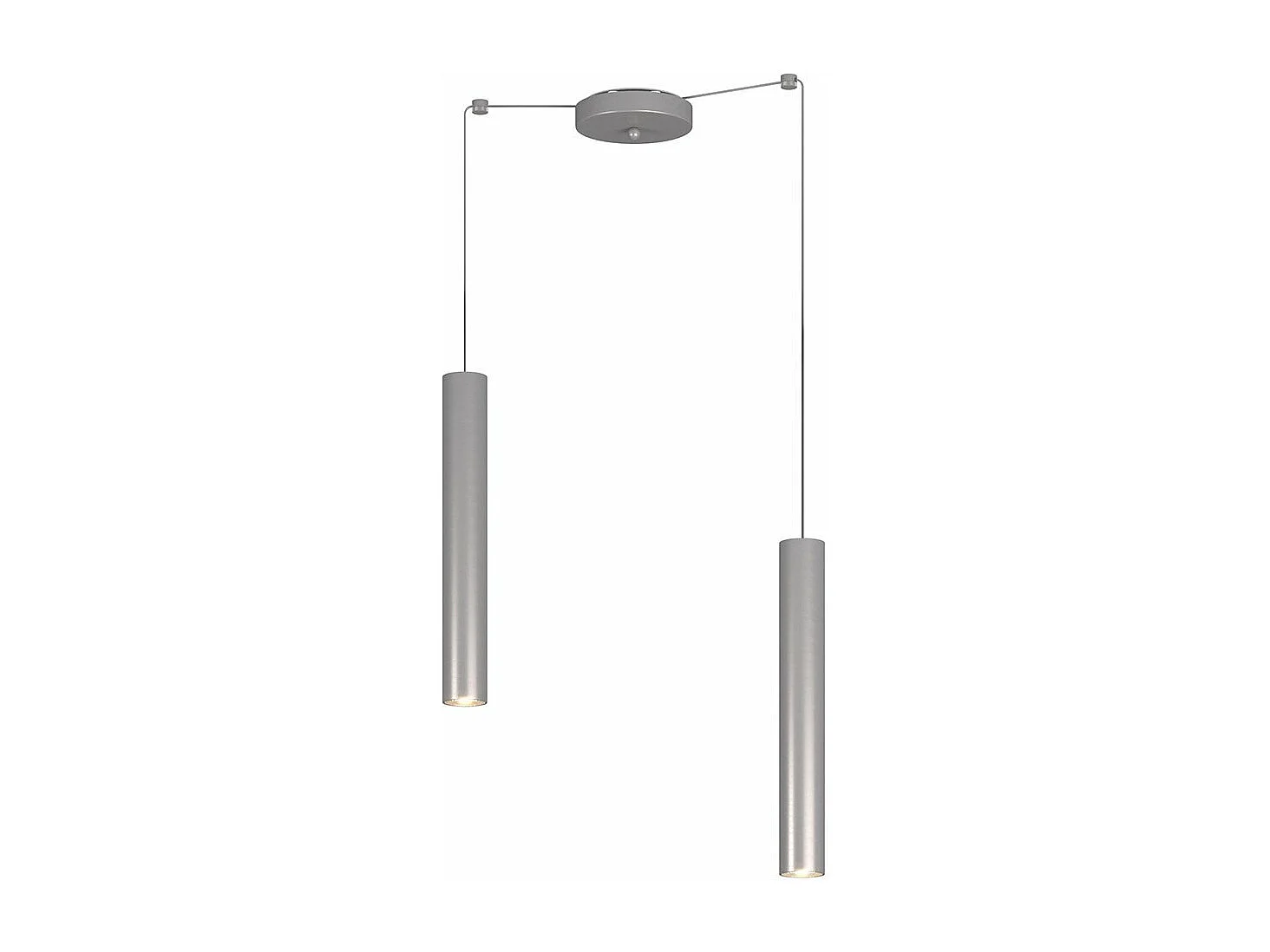 Xena Sospensione 2 Luci Spostabile Alluminio Con Cavo Cm.250