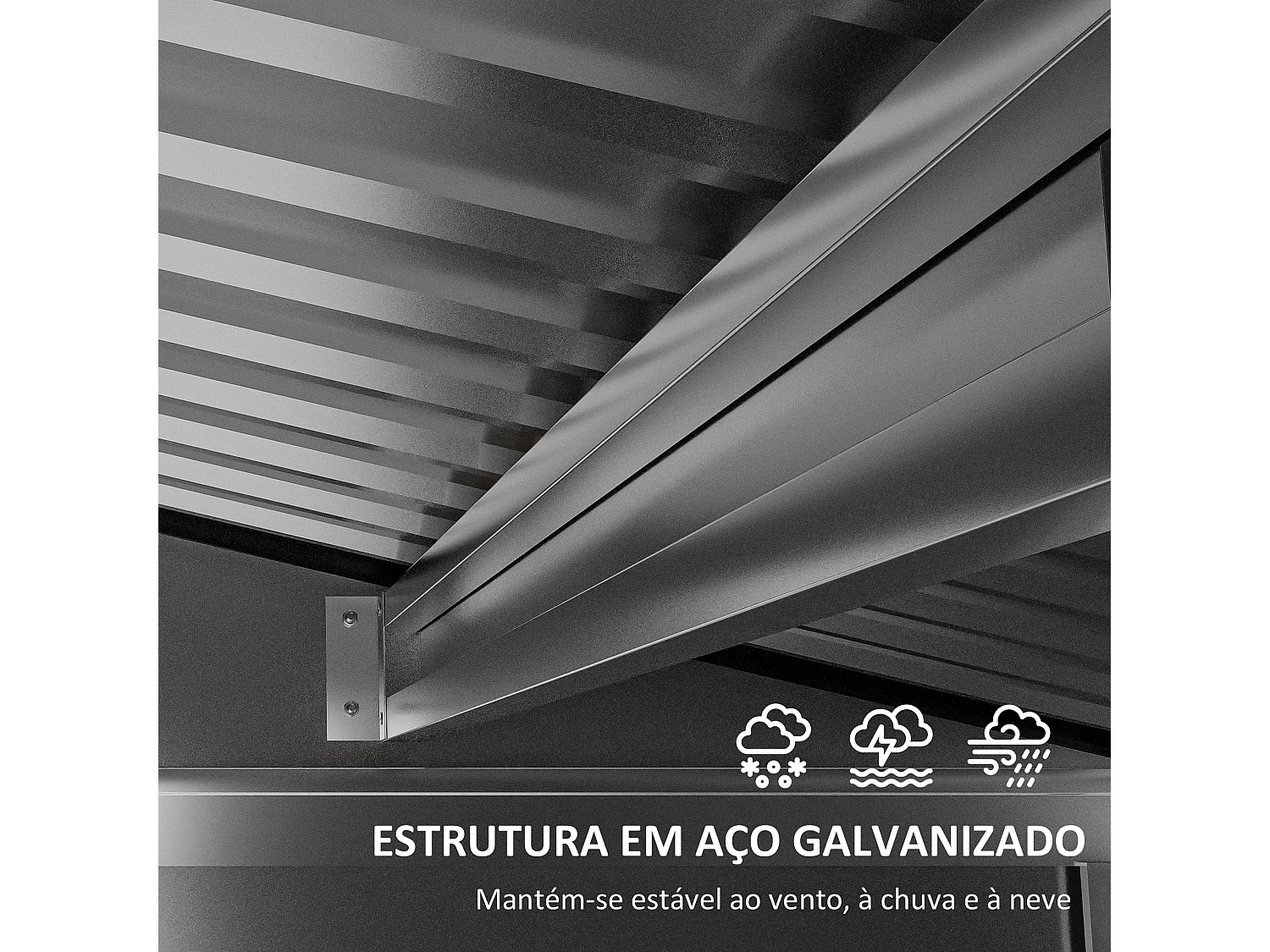 Abrigo de Jardim Casetta Rovere em Aço Galvanizado com Efeito Carvalho - 2,25 m² e Ventilação Eficiente