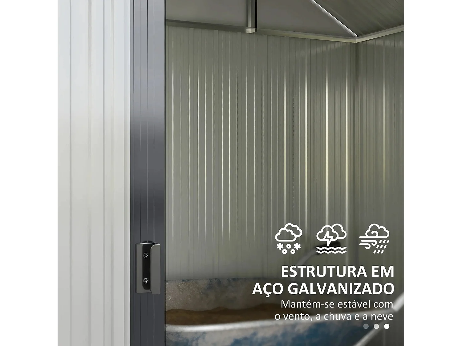 Abrigo de Jardim Metálico Modello Scala – Prateleiras Ajustáveis e Ventilação – Ideal para Armazenamento Externo
