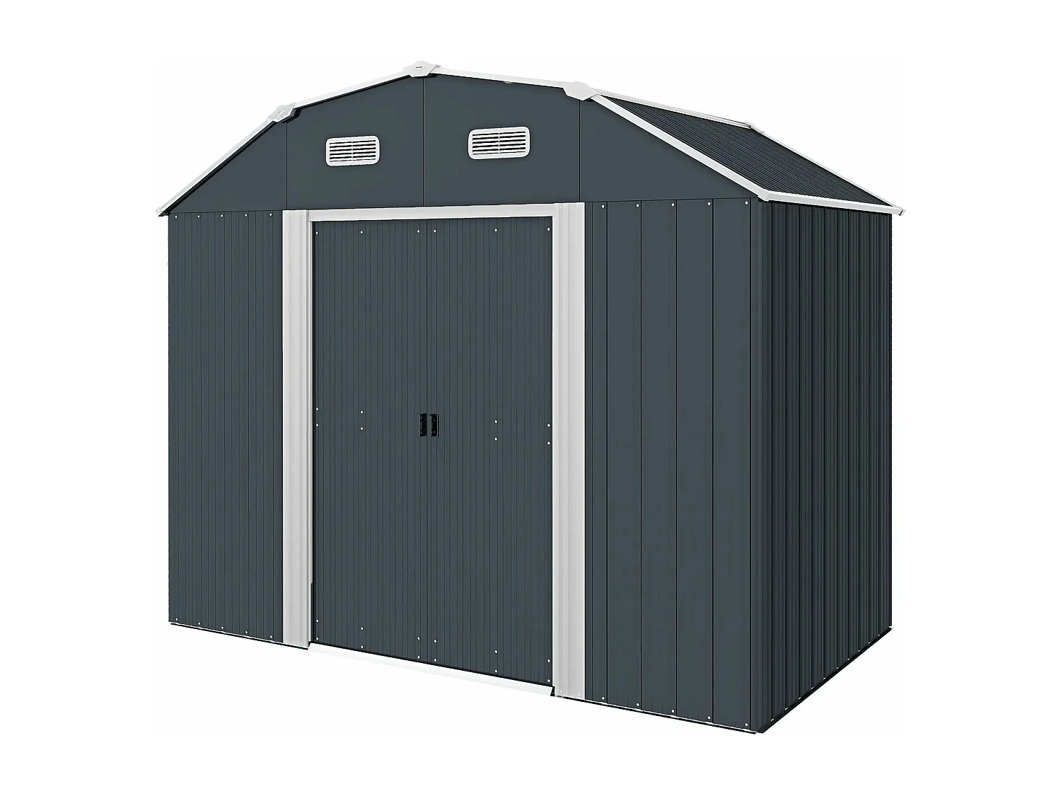 Abrigo de Jardim Metálico Modello Scala – Prateleiras Ajustáveis e Ventilação – Ideal para Armazenamento Externo