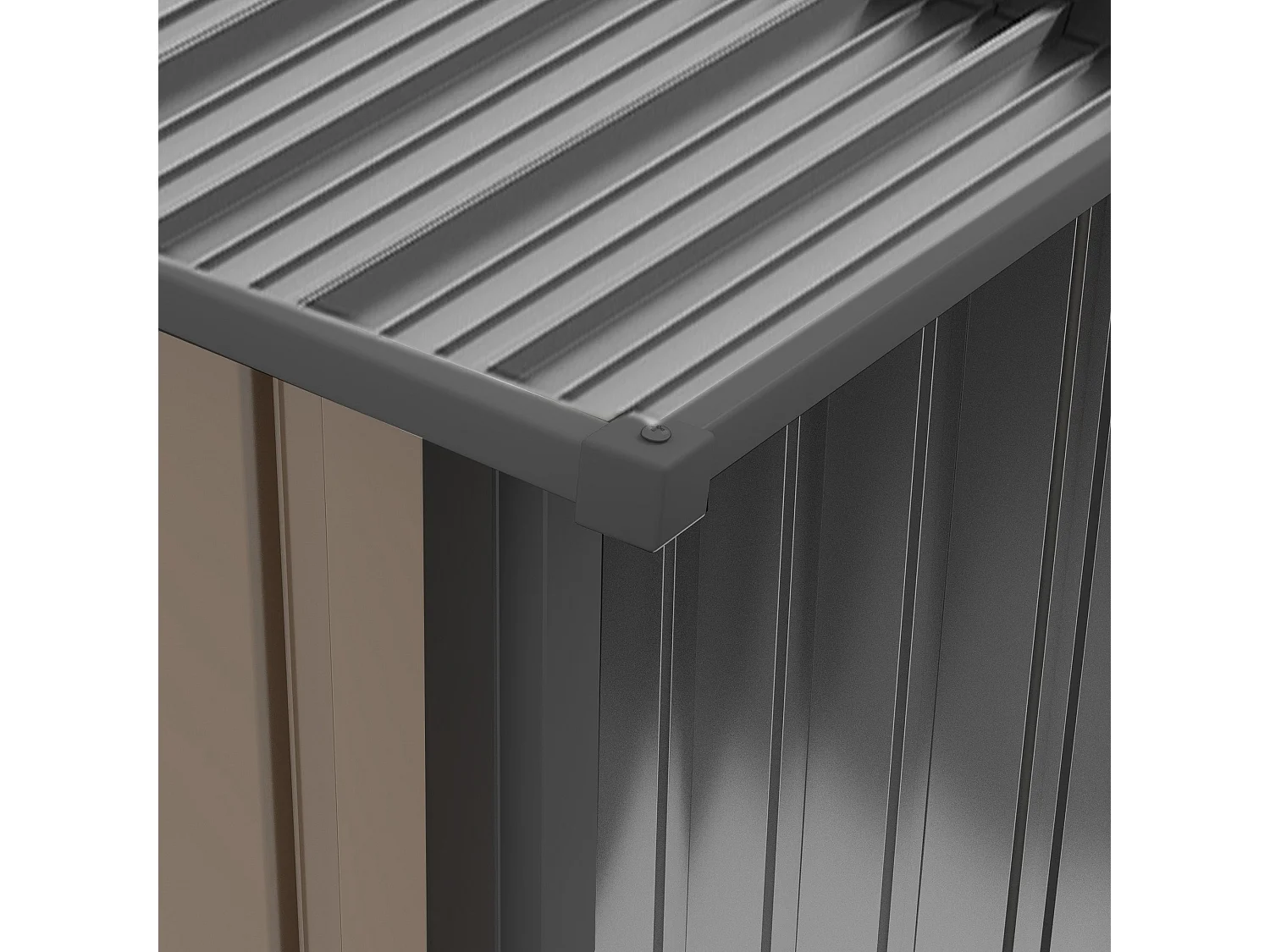 Abrigo de Jardim em Aço Galvanizado Modello Terra para Armazenamento Externo Seguro e Eficiente