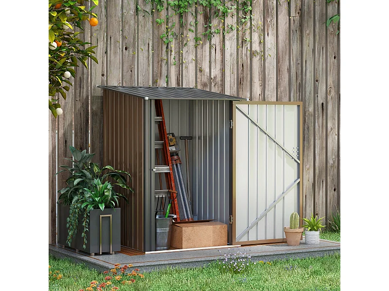 Abrigo de Jardim em Aço Galvanizado Modello Terra para Armazenamento Externo Seguro e Eficiente