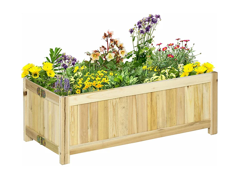 Floreira de Madeira Dobrável 70x30x25 cm – Ideal para Cultivar Flores e Ervas Aromáticas