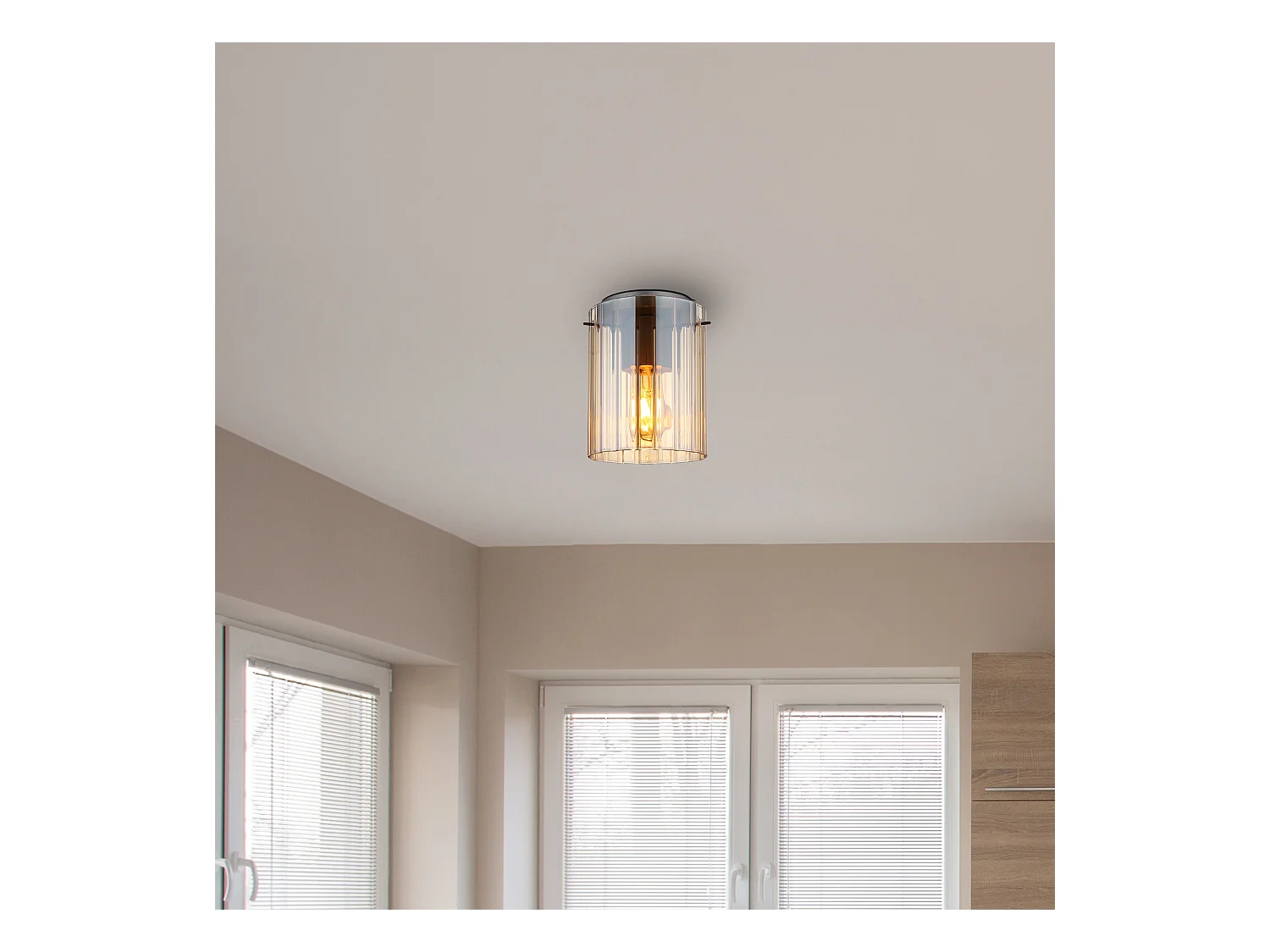 Deckenleuchte Metall grau dunkel, 1x E27