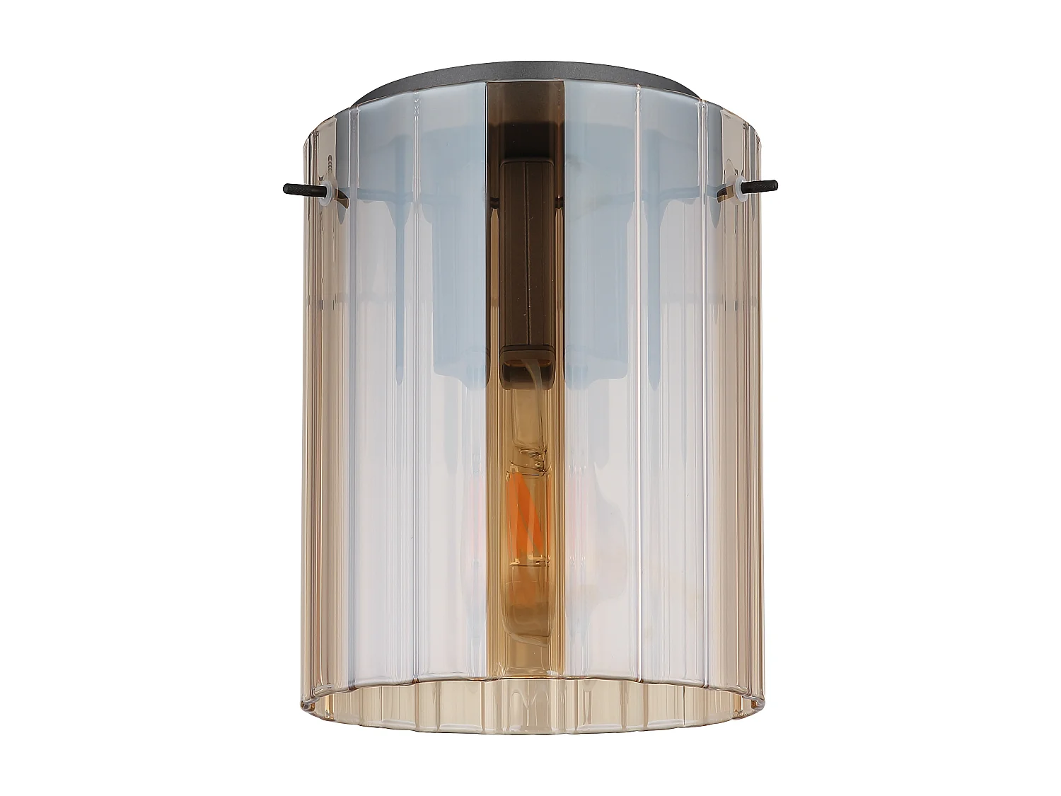 Plafonnier métal gris foncé, 1x E27