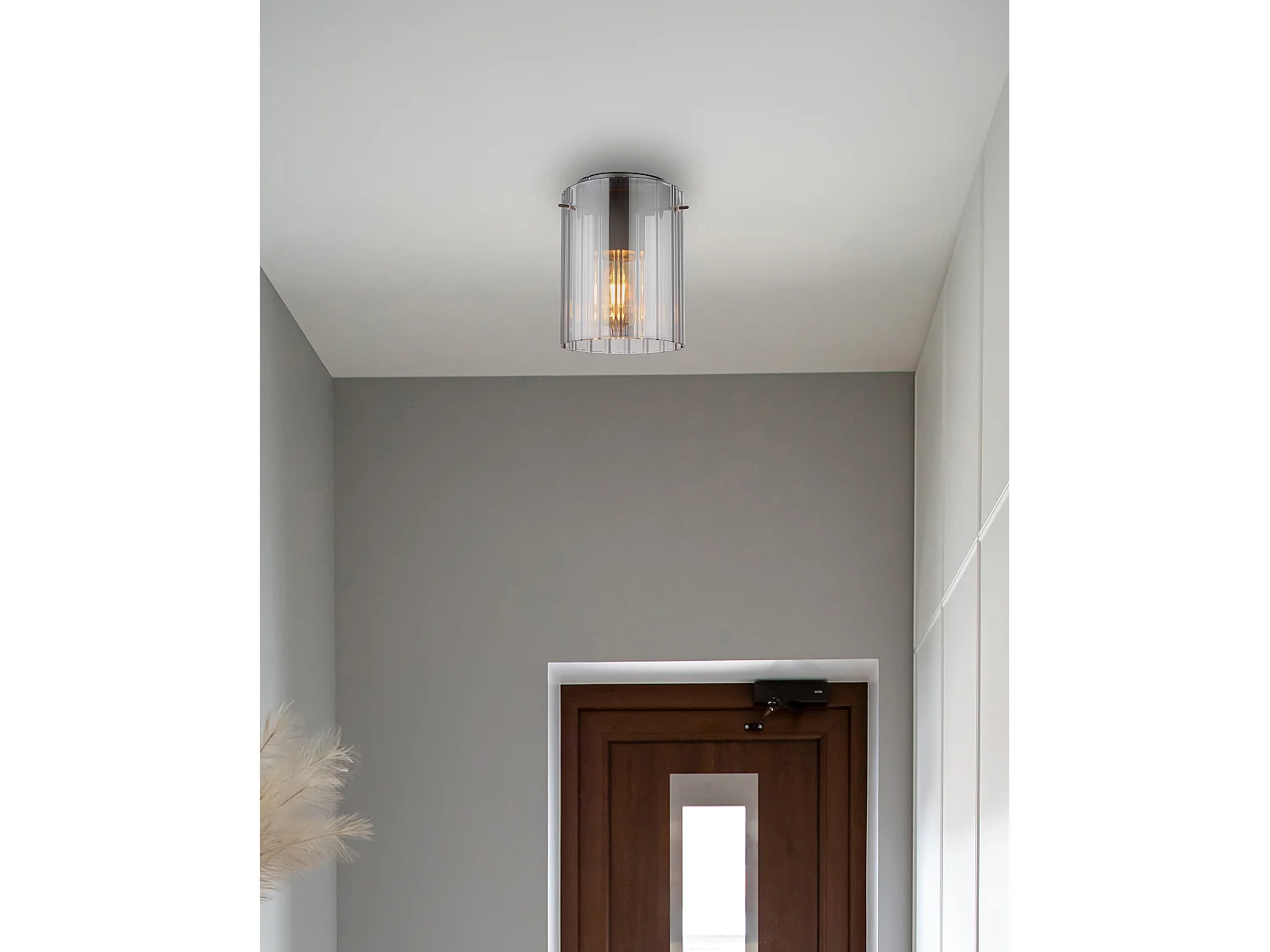 Deckenleuchte Metall grau dunkel, 1x E27