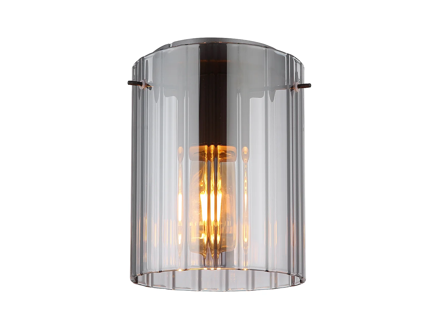 Plafonnier métal gris foncé, 1x E27