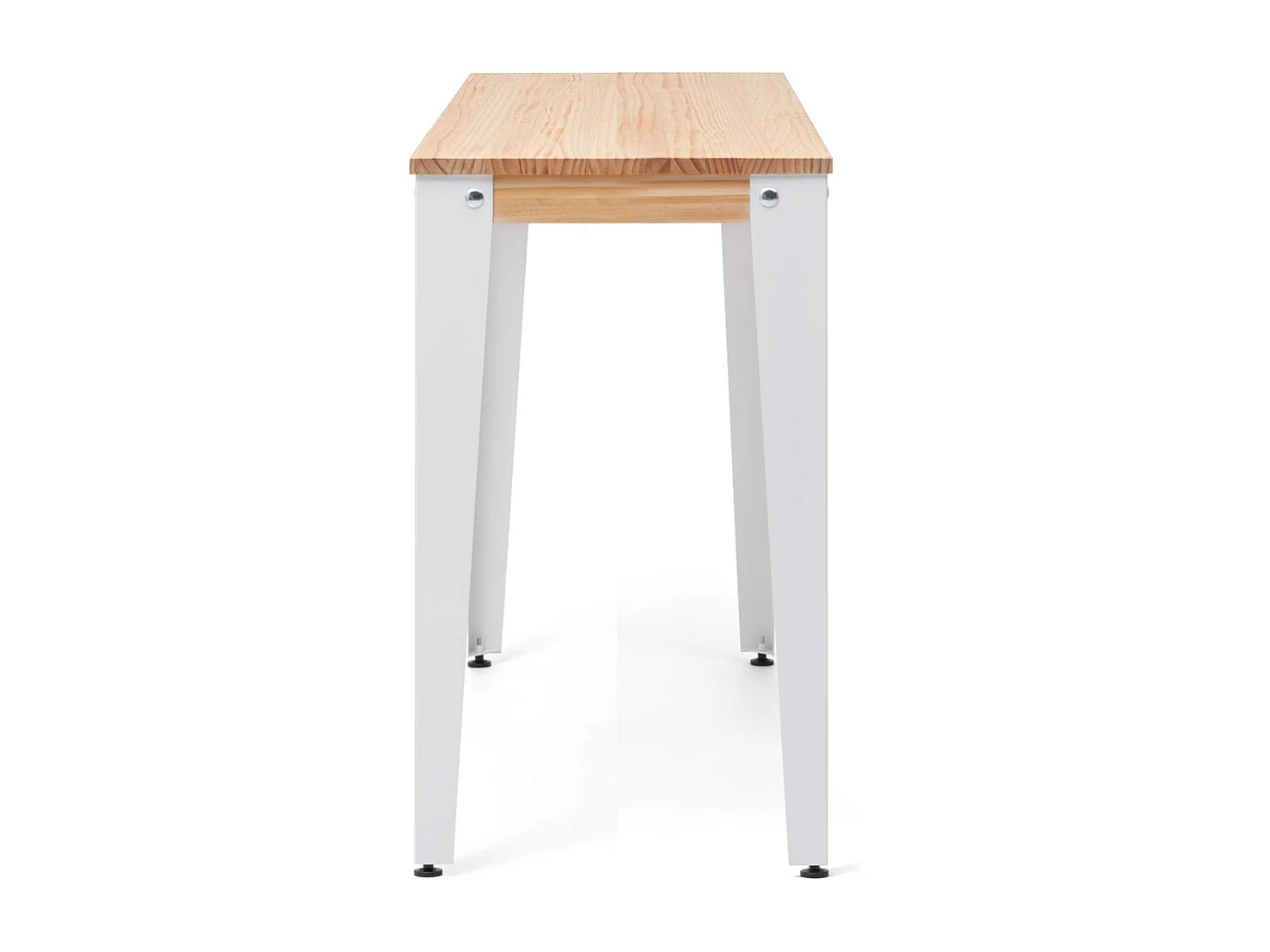 Table salle à manger Lunds 40X120x75cm  Blanc-Naturel. Box Furniture