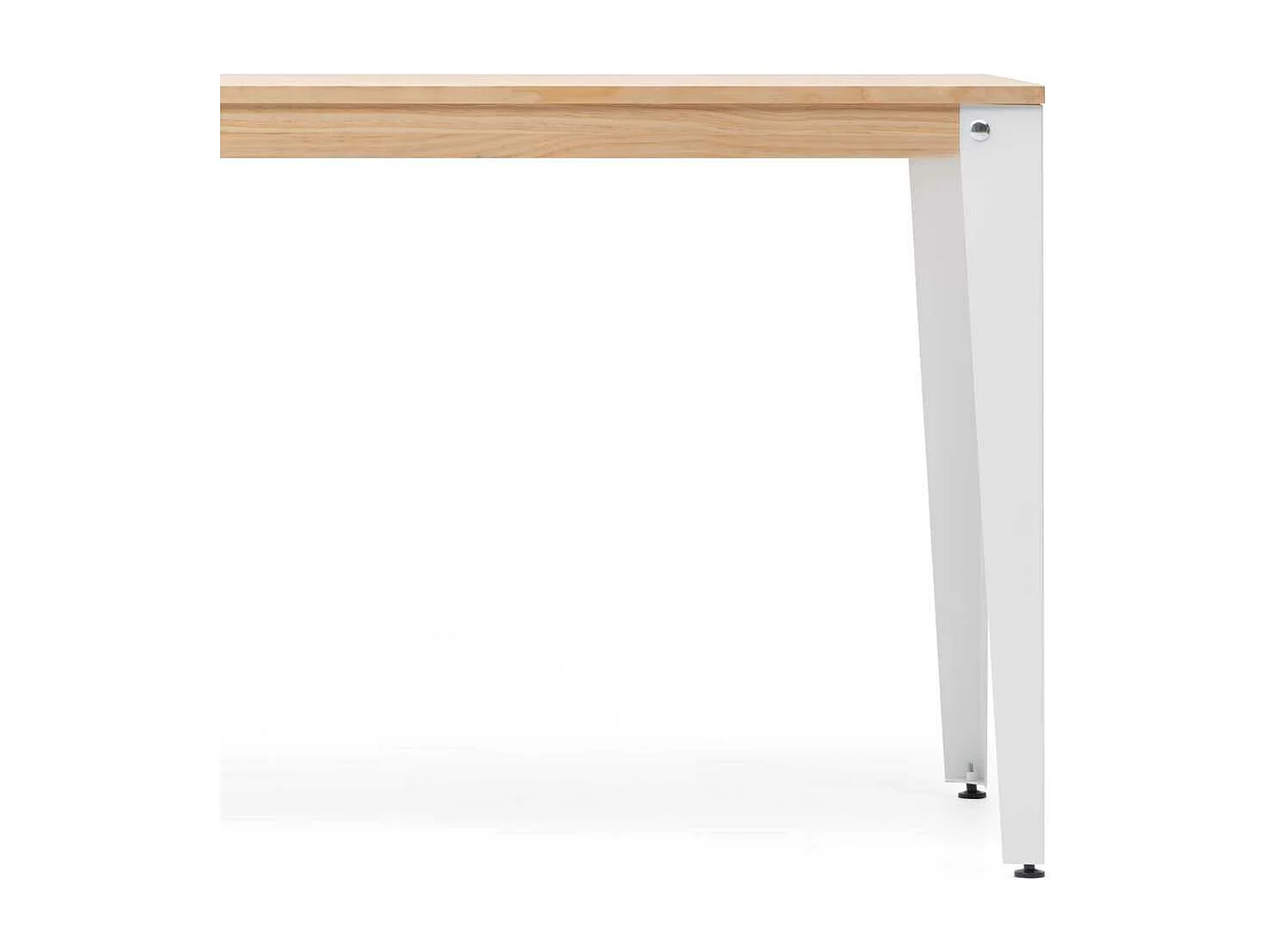 Table salle à manger Lunds 40X120x75cm  Blanc-Naturel. Box Furniture