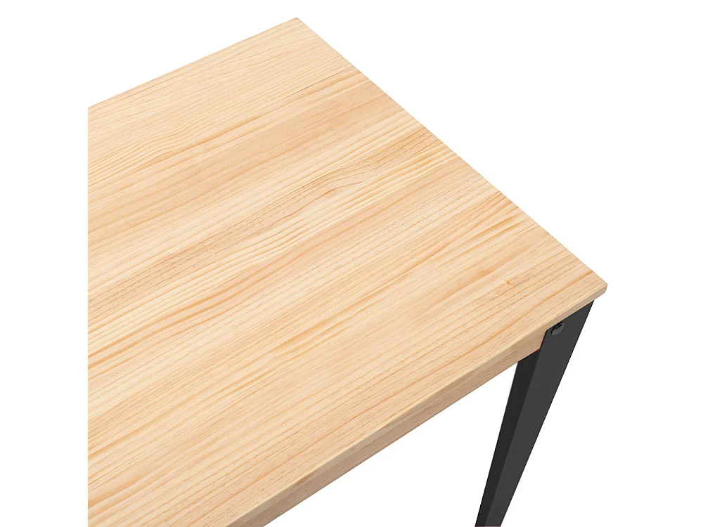 Consola Lunds 120x40x75cm Negra en madera maciza acabado natural estilo nórdico industrial Box Furniture