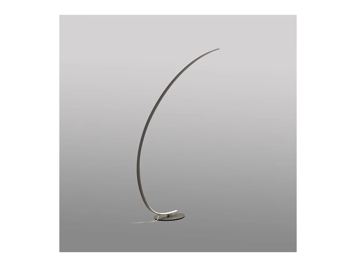 Lampadaire LED dimmable Iole 30W lumière chaude 3000K - Lampadaire couleur titane, en aluminium