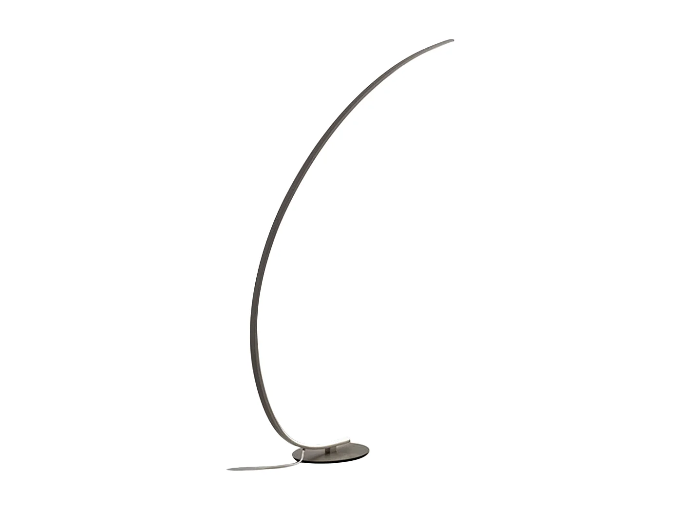 Lampadaire LED dimmable Iole 30W lumière chaude 3000K - Lampadaire couleur titane, en aluminium