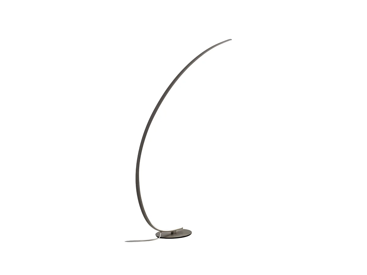 Iole LED gulvlampe, dæmpbar, 30W, varmt lys, 3000K - Titaniumfarvet gulvlampe, moderne aluminiumsdesign, IP20