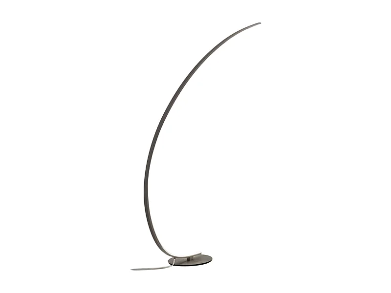 Lampadaire LED dimmable Iole 30W lumière chaude 3000K - Lampadaire couleur titane, en aluminium