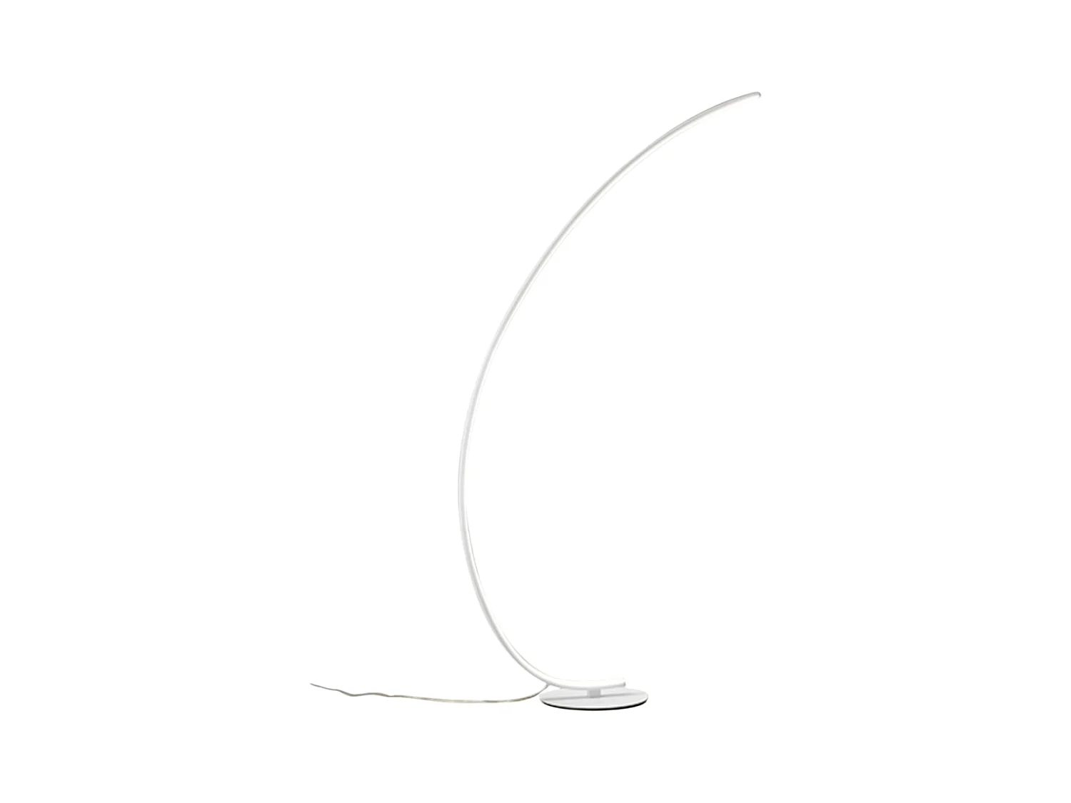 Lampadaire LED Iole dimmable 30W lumière chaude 3000K - Lampadaire de couleur blanc satiné, en aluminium