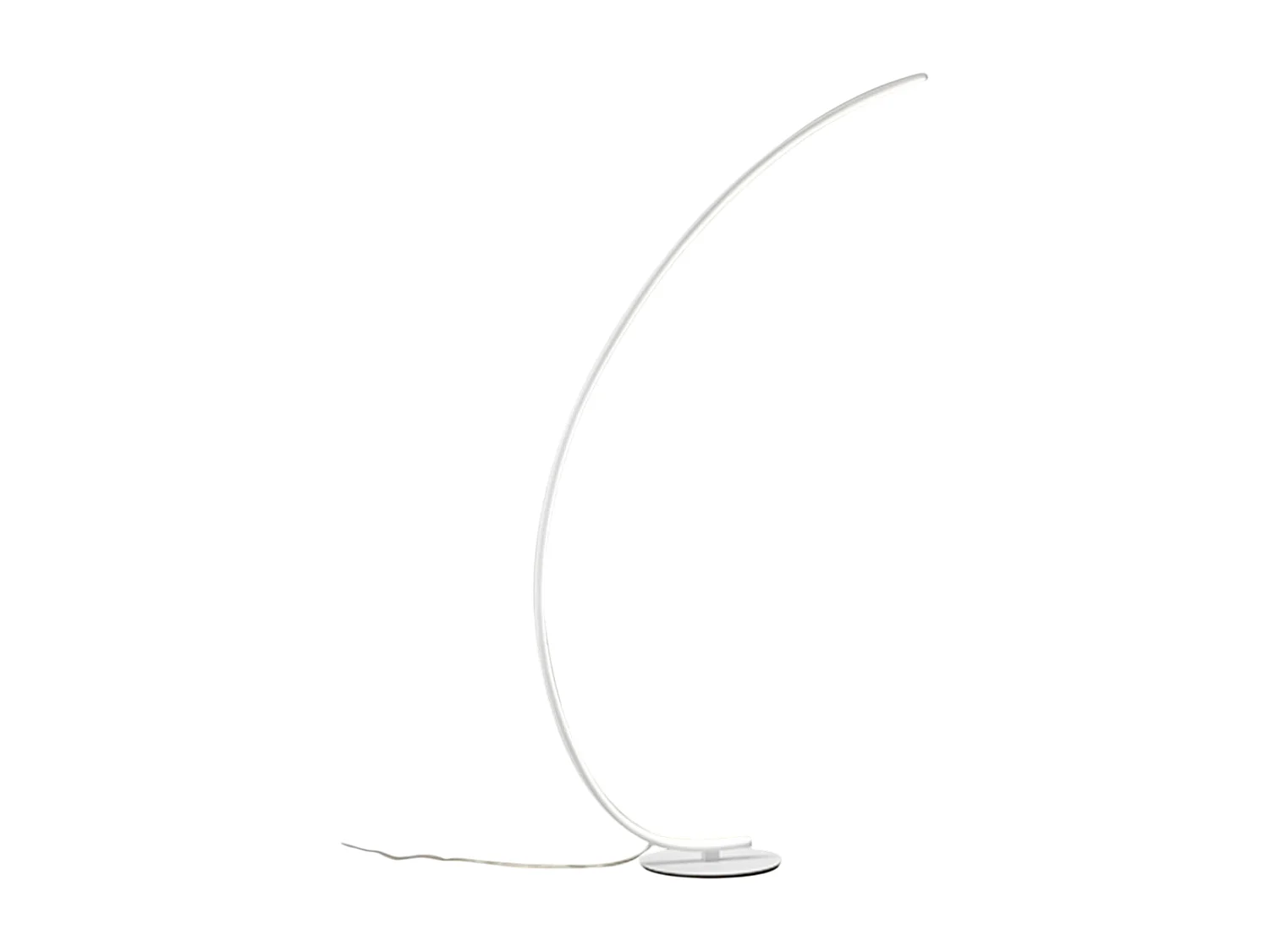 Iole LED vloerlamp dimbaar 30W warm licht 3000K - Vloerlamp in satijnwitte kleur, modern aluminium design, IP20