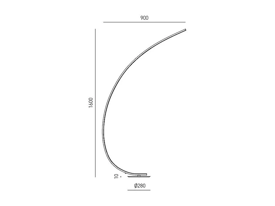 Iole LED vloerlamp dimbaar 30W warm licht 3000K - Vloerlamp in satijnwitte kleur, modern aluminium design, IP20