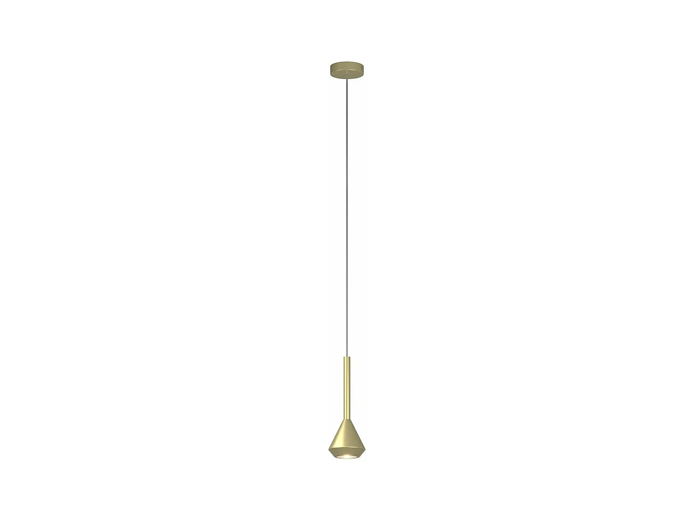Aygo Sospensione 1 Luce Ottone Con Cavo Cm.250 E Rosone Ottone