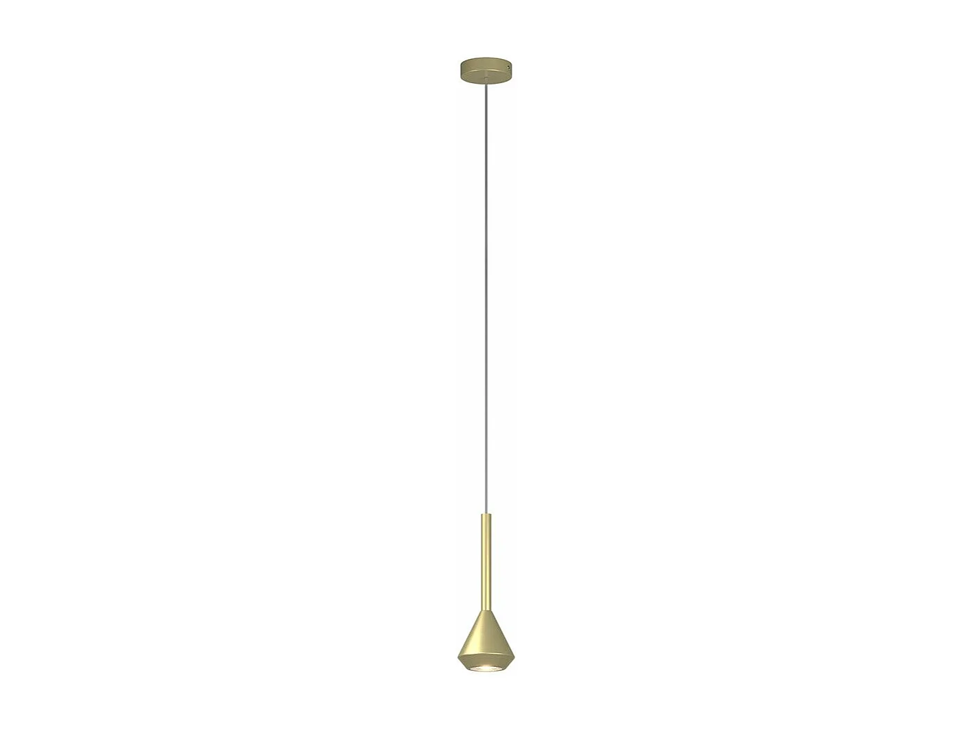 Aygo Sospensione 1 Luce Ottone Con Cavo Cm.250 E Rosone Ottone