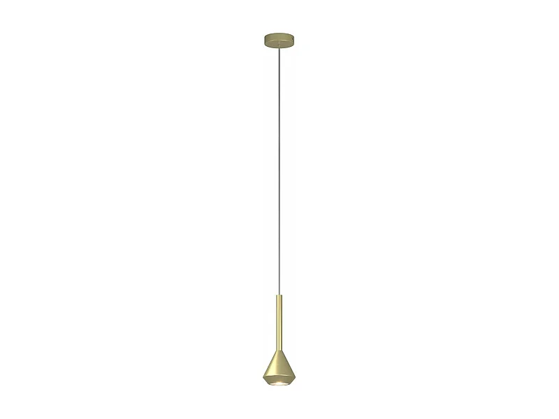 Aygo Sospensione 1 Luce Ottone Con Cavo Cm.250 E Rosone Ottone