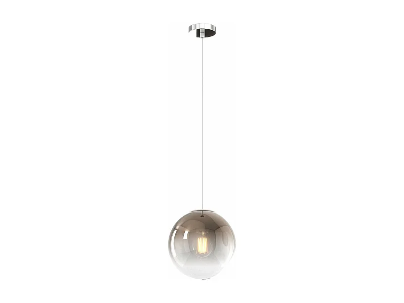 Sosp. Cromo 1 Luce Vetro Piccolo Bronzo