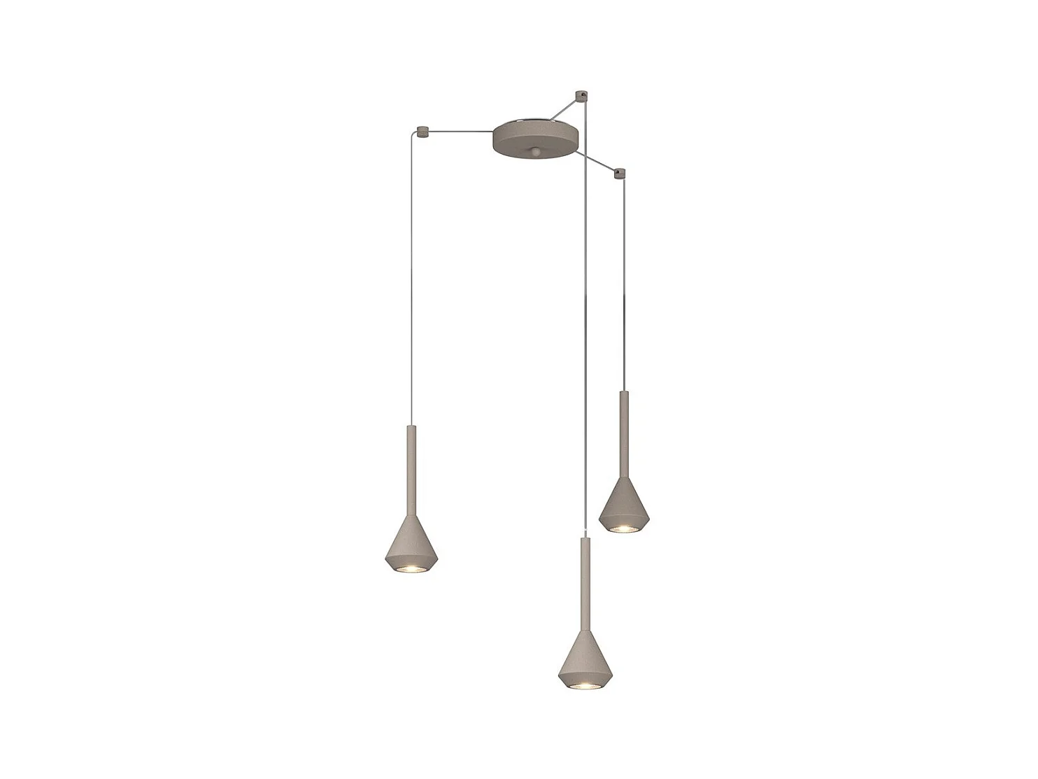 Aygo Sospensione 3 Luci Spostabile Sabbia Con Cavo Cm.250