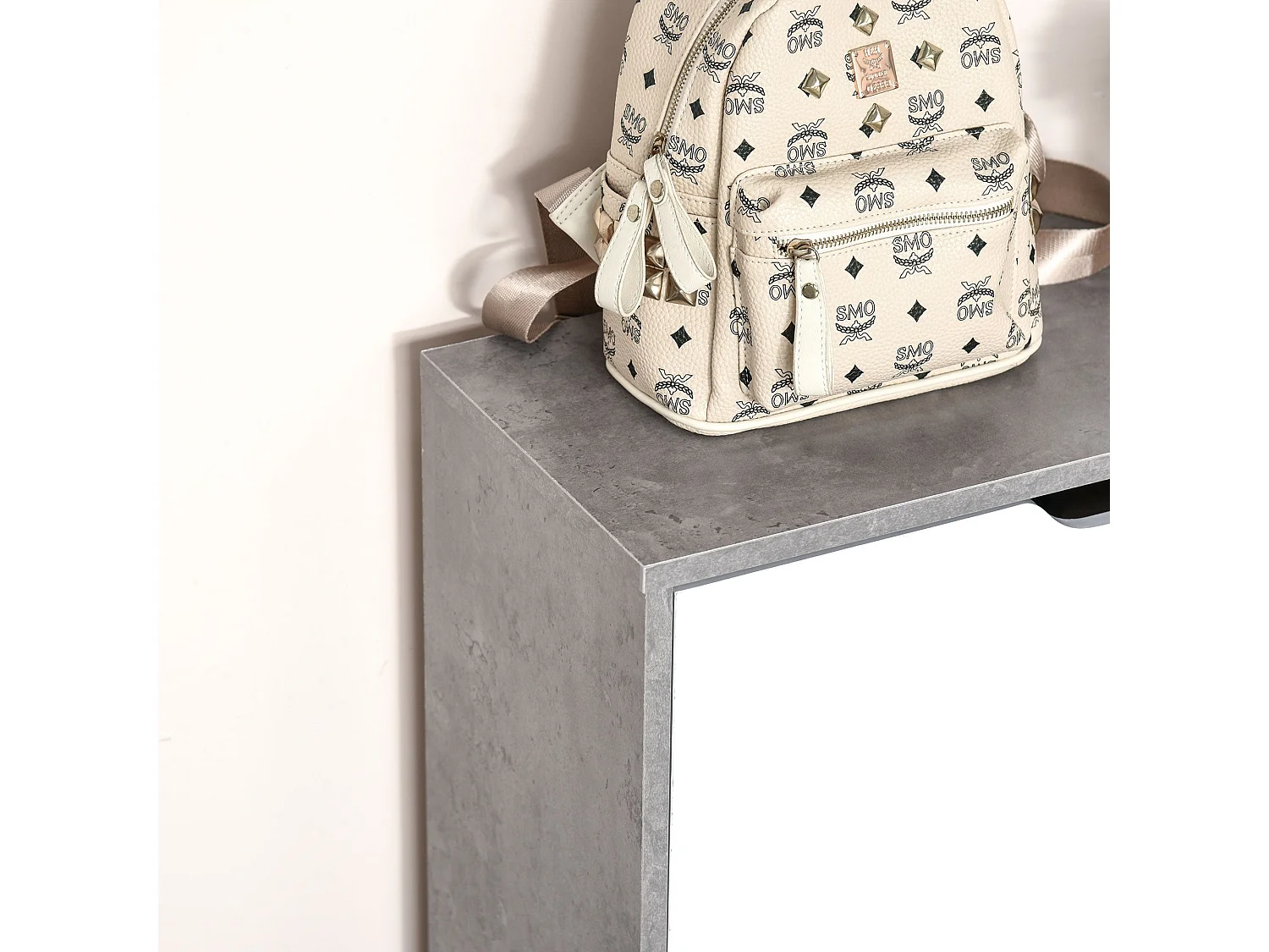 Sapateira Moderna Estreita com 2 Prateleiras Abatíveis para Entrada - Modelo Nancy 62,5x26x81 cm Cinza