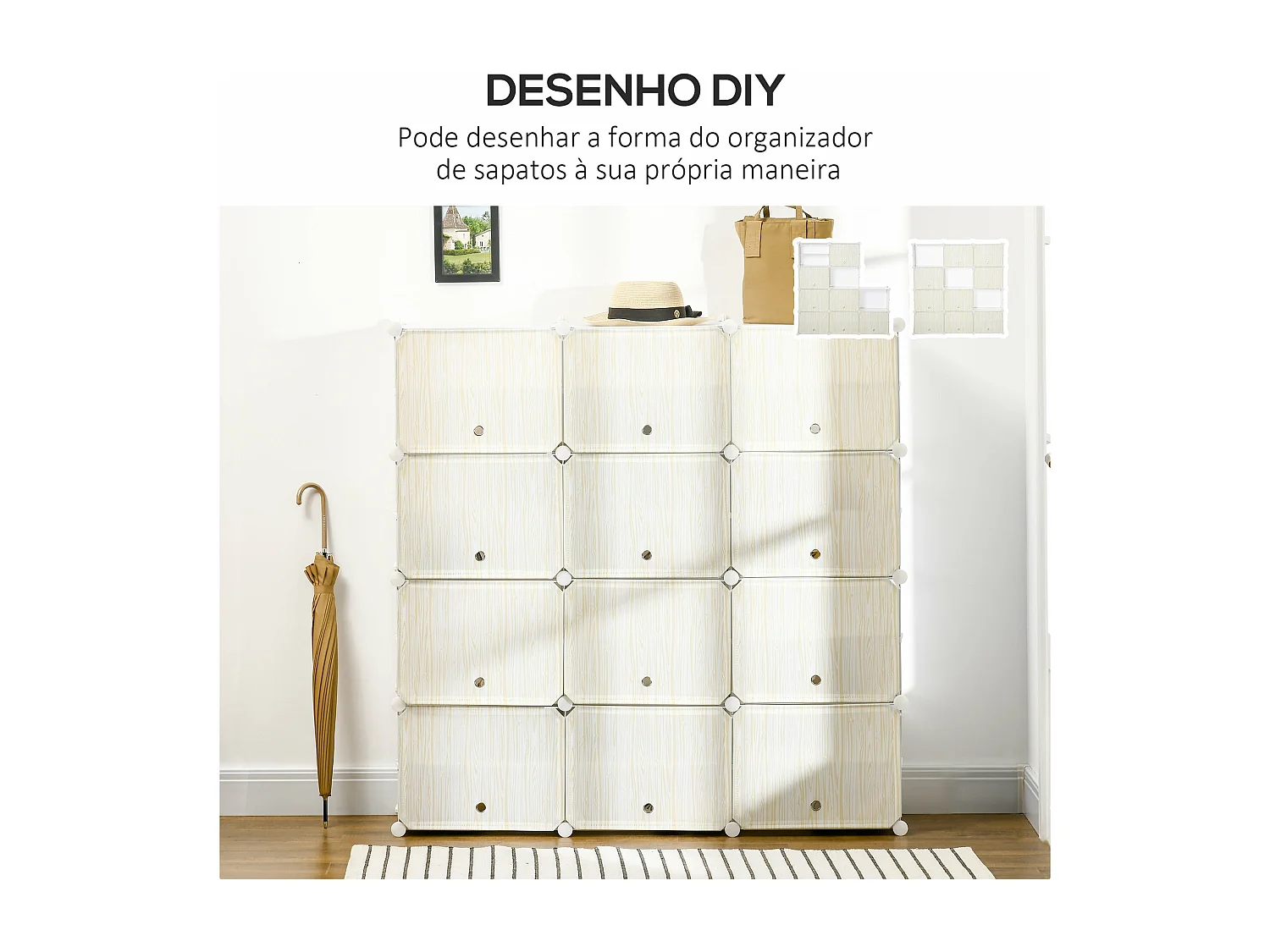 Armário Moderno Lucca 125x32x125 em Branco - Solução Prática de Armazenamento Vertical