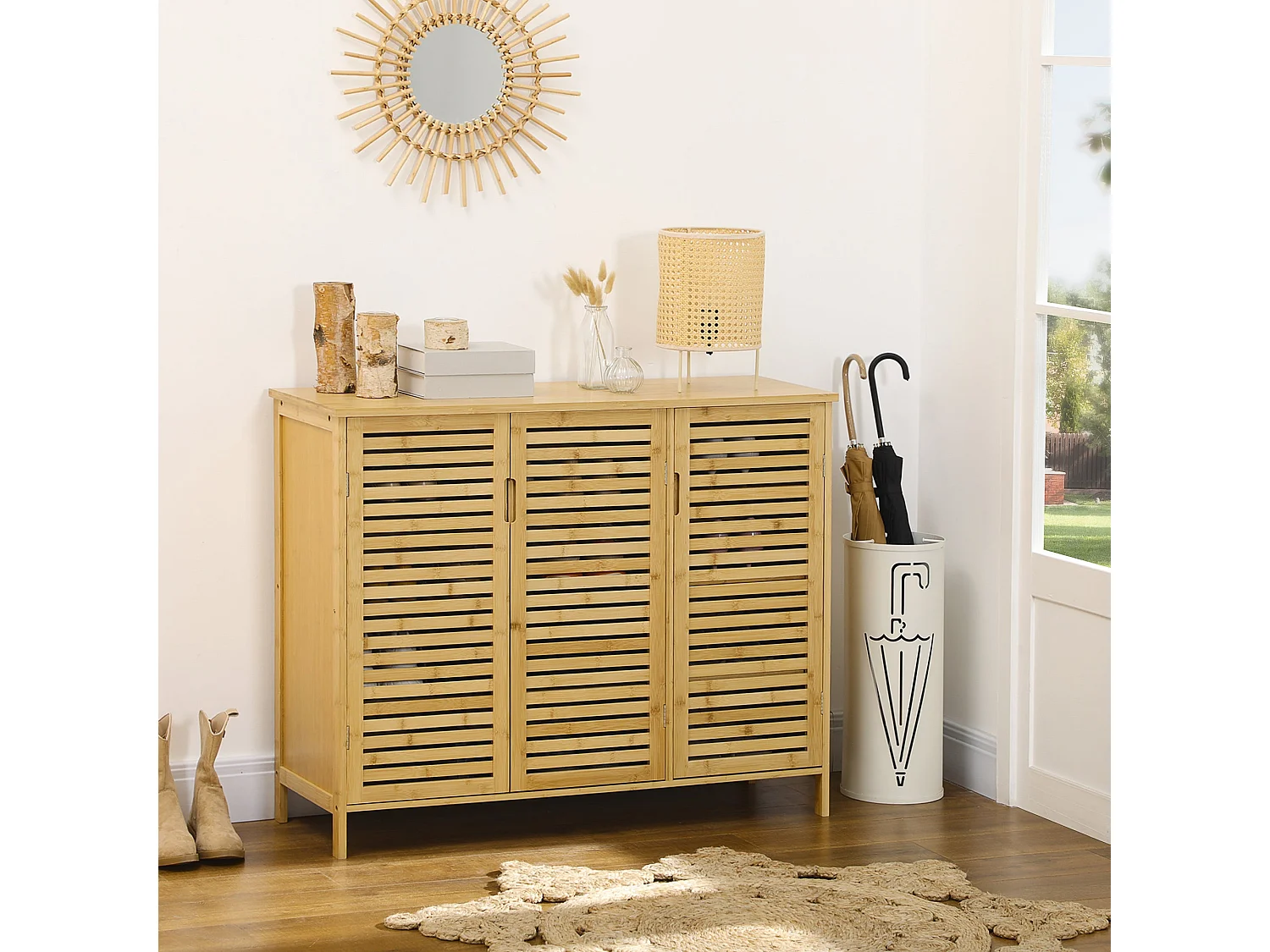 Armário Moderno Nice em Branco para Armazenamento Vertical - 100x35x80 cm