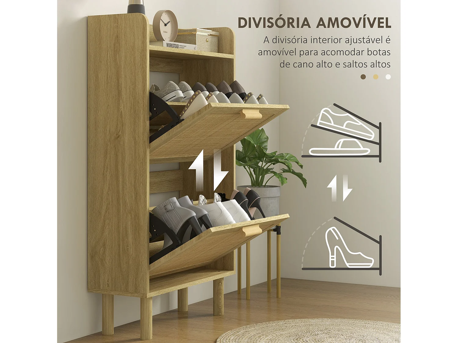 Armário Moderno Rimini 80x24 – Armazenamento Vertical Elegante em Branco