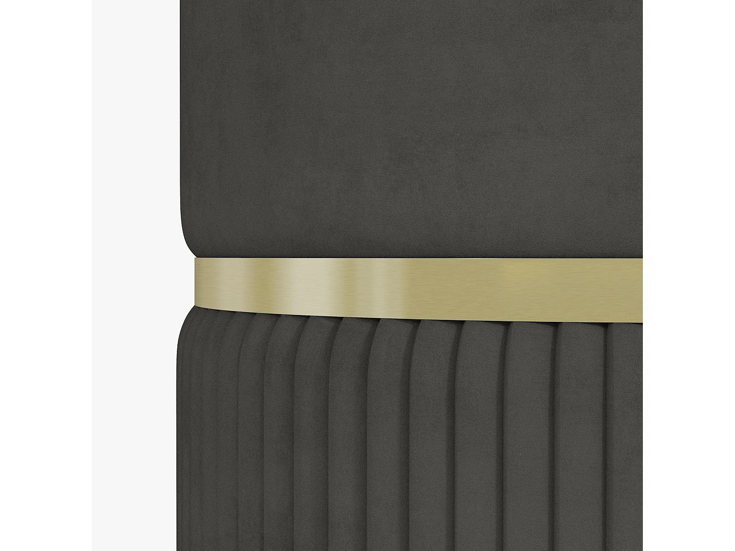 Puff almacenaje Piazza Homcom acolchado gris Ø36x44 cm