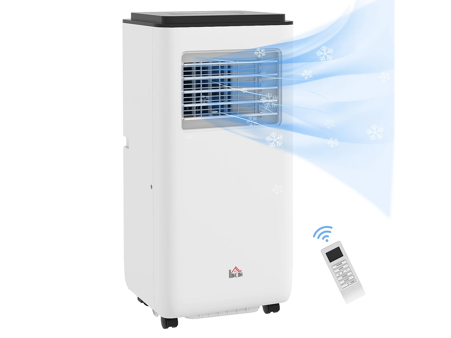Aire acondicionado portátil Kris Homcom 5 en 1 blanco 70,4x33x28 cm