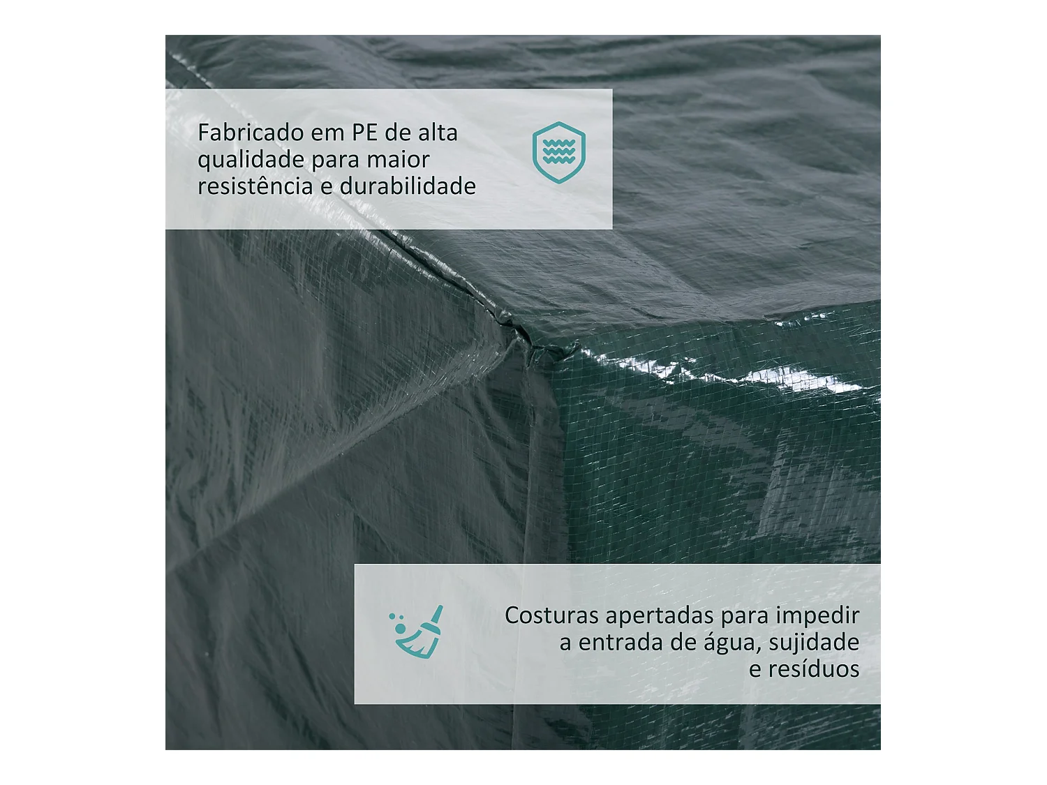 Capa Protetora Impermeável para Móveis de Jardim 235x190x90 cm Verde