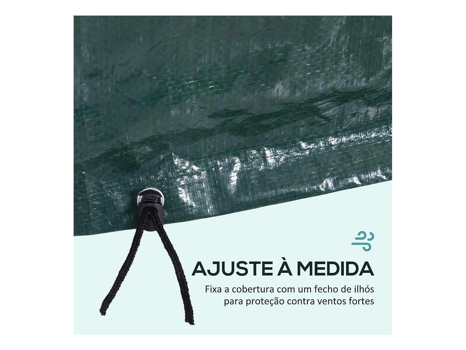 Capa Protetora Impermeável para Móveis de Jardim 235x190x90 cm Verde
