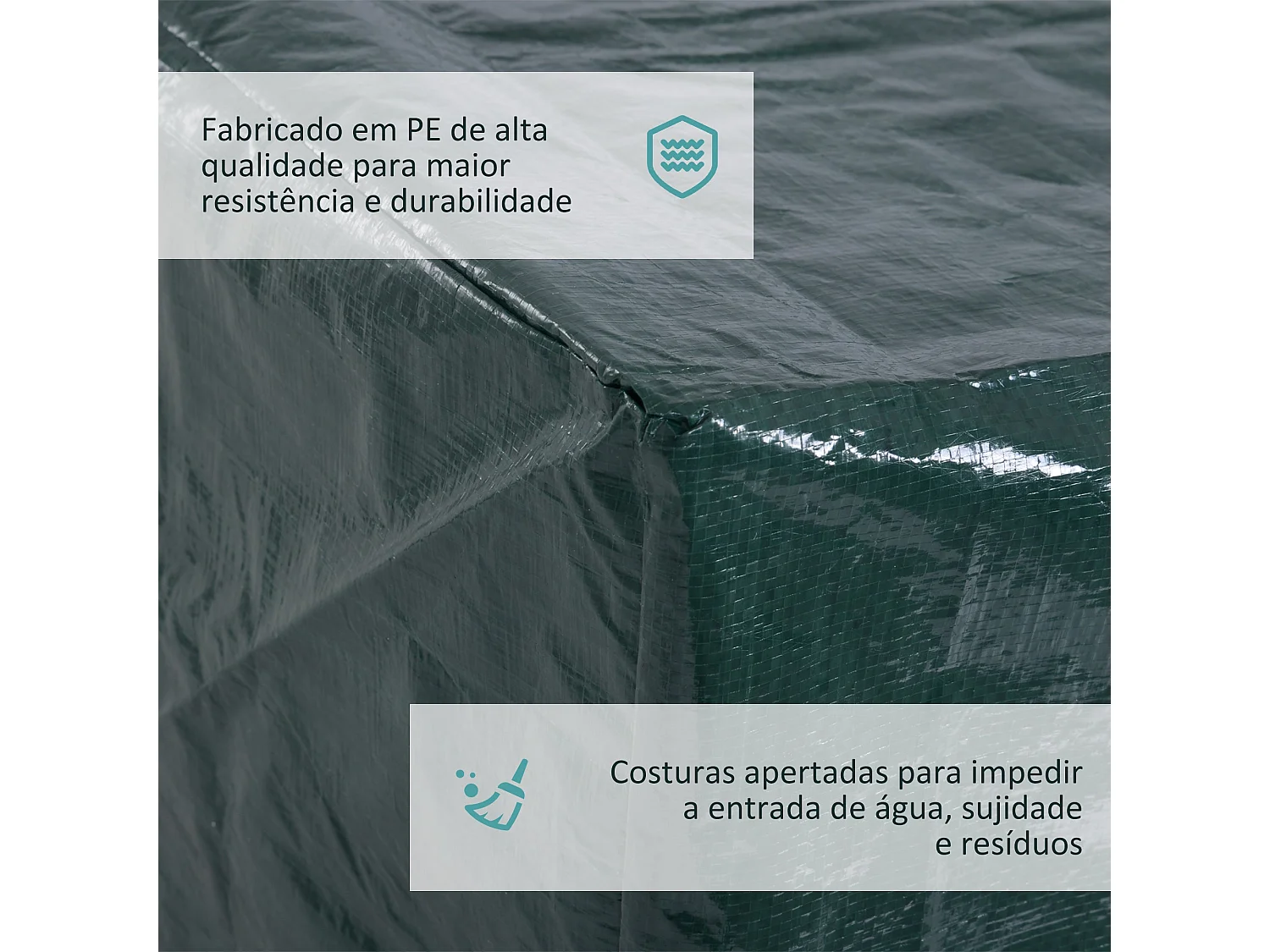 Capa Protetora Impermeável para Móveis de Jardim 235x190x90 cm Verde