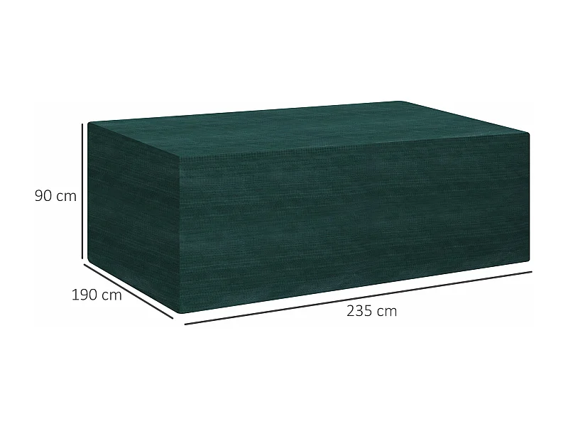 Capa Protetora Impermeável para Móveis de Jardim 235x190x90 cm Verde