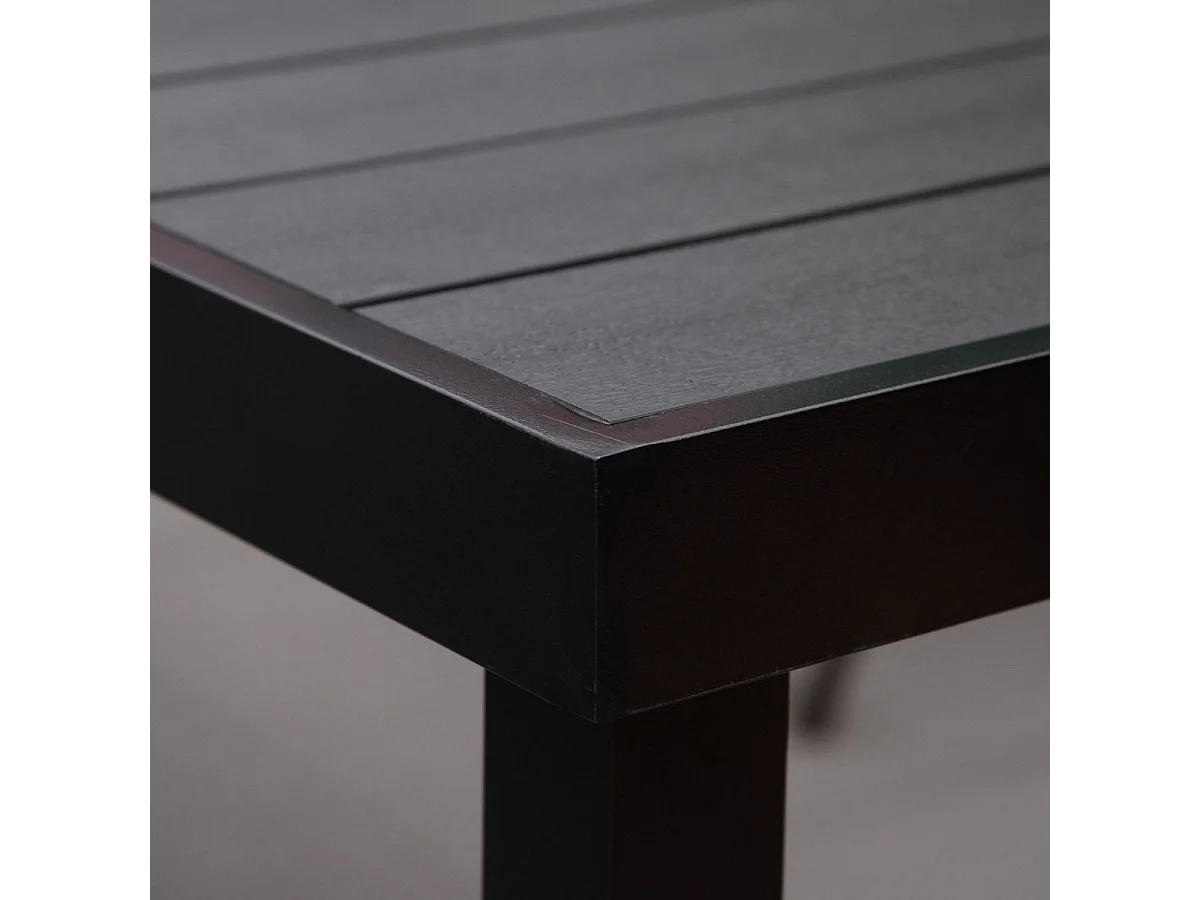 Mesa de jardín Kuma Outsunny 8 personas negro 74x190x90 cm