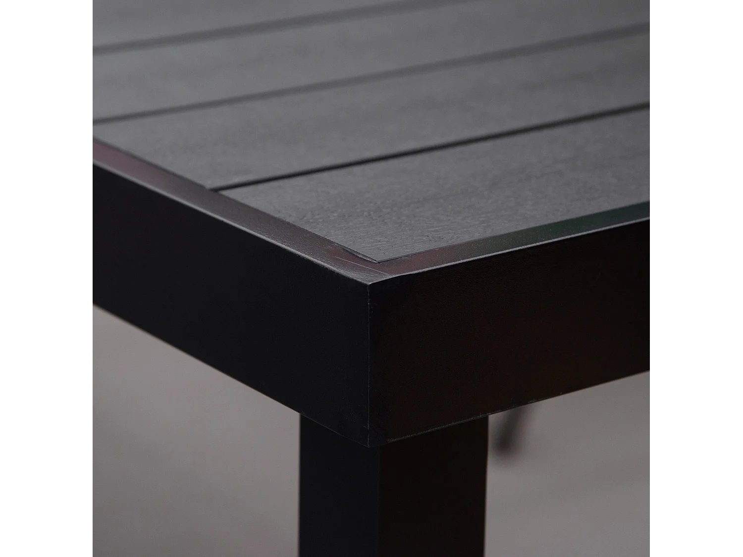 Mesa de jardín Kuma Outsunny 8 personas negro 74x190x90 cm